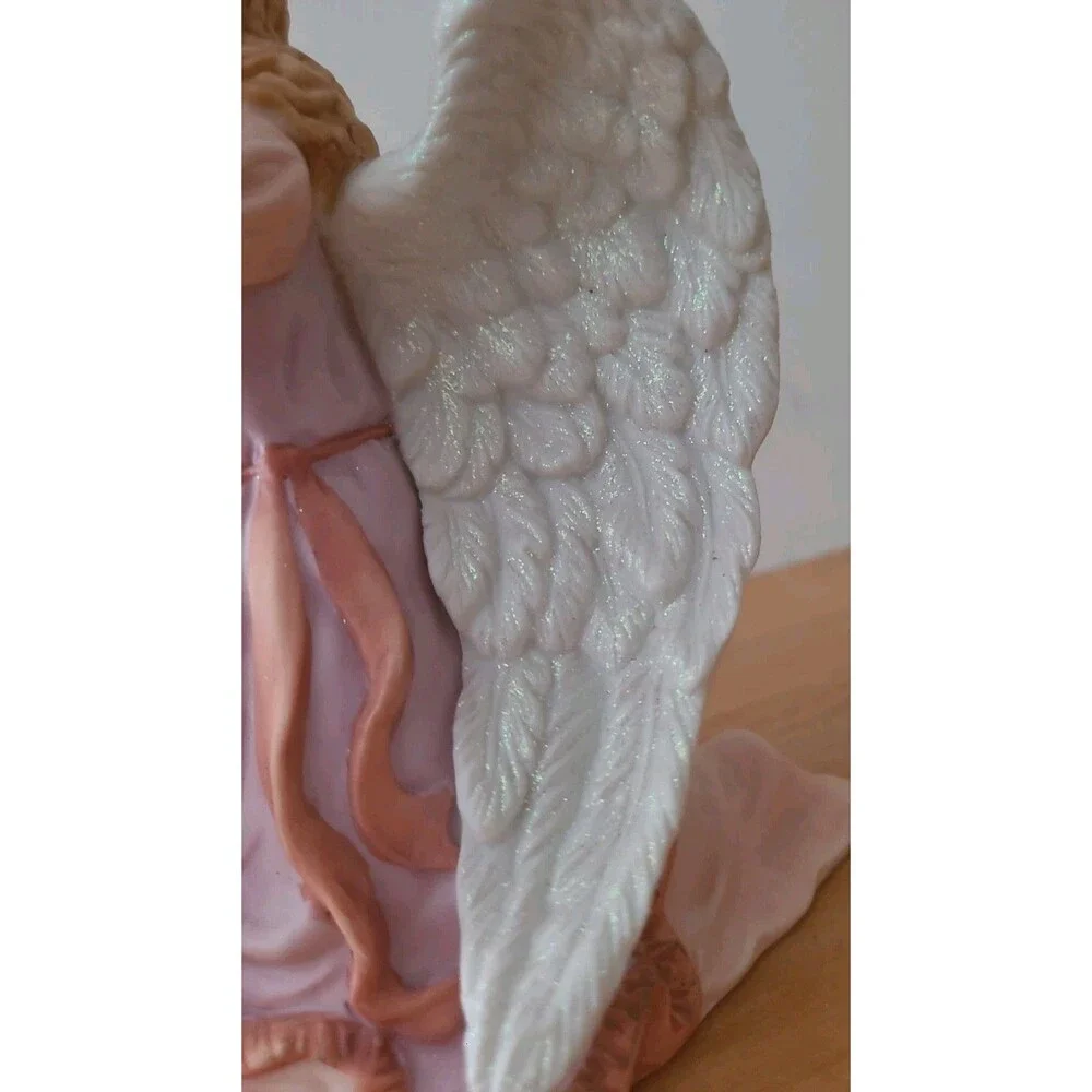 Kirkland Christmas Nativity Kneeling Angel Trumpet 1990 Vintage Replacement 2 Pc
